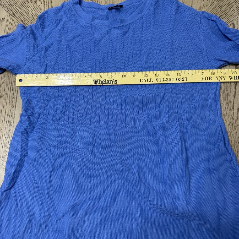 Talbots Medium Blue Pullover Lightweight Long Sle… - image 4